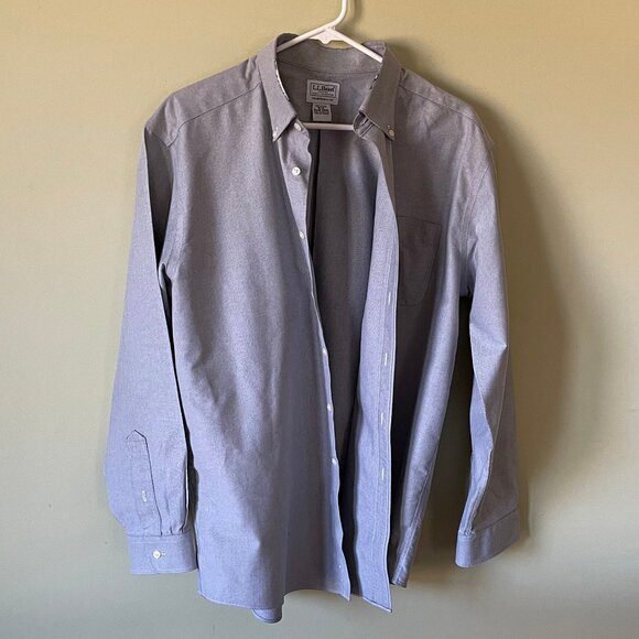 Men's Cotton Casual Button-Down Long-Sleeve Shirt (Worn Collar) - Picture 3 of 12